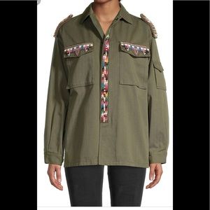 Valentino Embroidered Cotton Twill Jacket